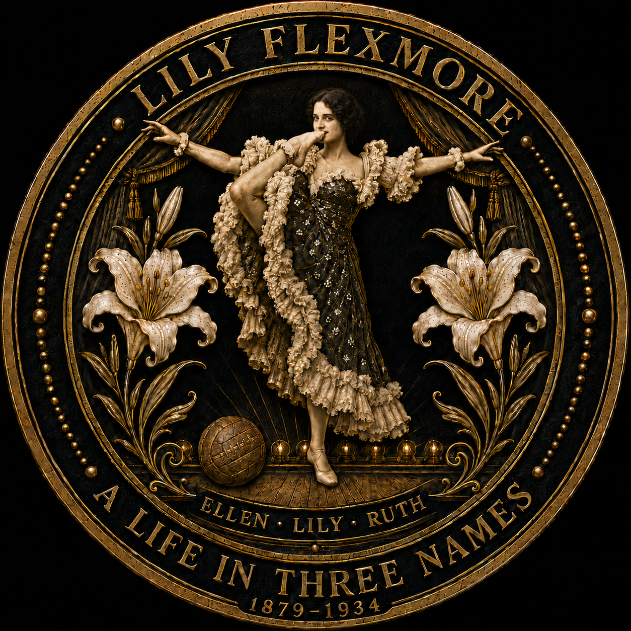 Commemorative seal for Lily Flexmore - Ellen, Lily, Ruth - A Life in Three Names, 1879&ndash;1934