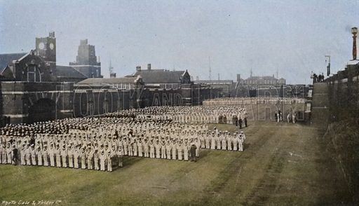 Royal Naval Barracks Chatham — HMS Pembroke parade ground — where George William Dunn served as Chief Physical and Recreational Training Instructor