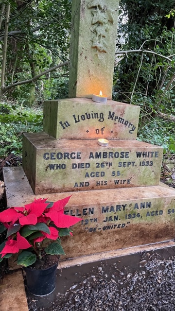 The grave of Ellen Mary Ann White (Lily Flexmore) and George Ambrose White, Islington Cemetery